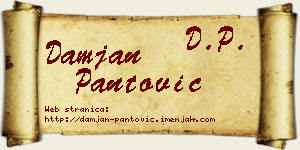 Damjan Pantović vizit kartica